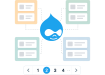 Symbolic graphic of a grouped paginated Drupal view